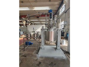 50L不銹鋼電動升降酯化縮聚反應(yīng)釜已完工發(fā)往蕪湖